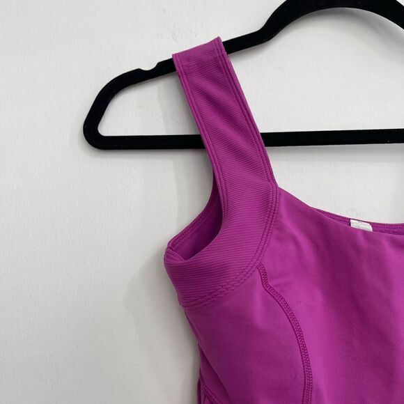 Lululemon Ultra Violet Chase Me Running Athletic Cinch Hem Tank Top - 6 - Picture 6 of 7